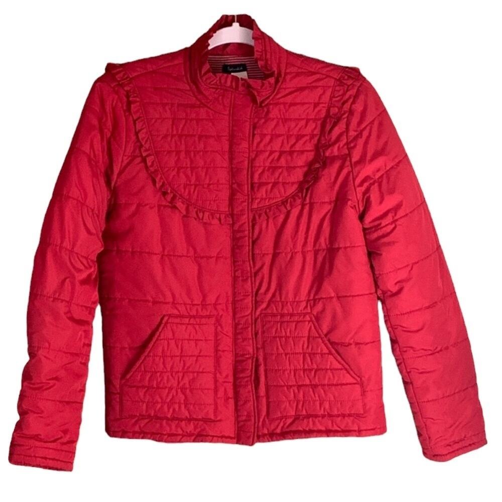Splendid Quilted Lightweight Puffer Jacket Ruffle… - image 1